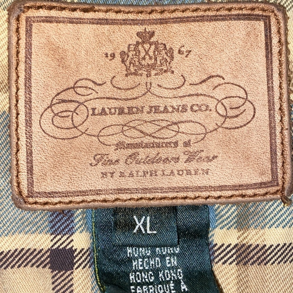 Lauren Jeans Co by Ralph Lauren Quilted Denim Jacket - Double Breasted sz XL - Picture 3 of 11